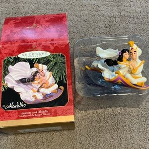 1997 Hallmark Keepsake Jasmine and Aladdin Ornamen
